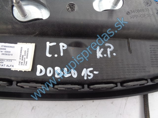 ľavý predný sedačkový airbag na fiat doblo II, 07356308620